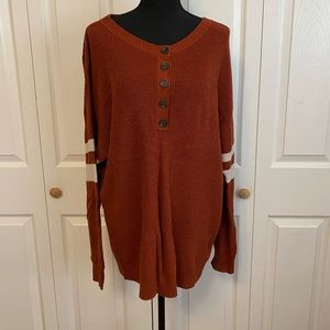 AE XL knit sweater burnt orange